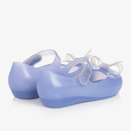 Mini Melissa-Girls Blue Bow Ballerinas | Childrensalon Outlet