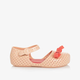 Mini Melissa-Girls Cream Bow Jelly Flats | Childrensalon Outlet