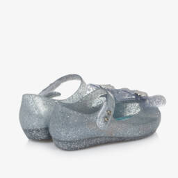 Mini Melissa-Girls Glittery Blue Jelly Sandals | Childrensalon Outlet