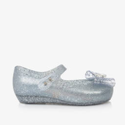 Mini Melissa-Girls Glittery Blue Jelly Sandals | Childrensalon Outlet