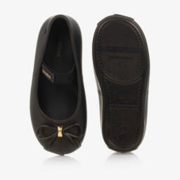 Mini Melissa-Girls Glittery Brown Ballet Pumps | Childrensalon Outlet