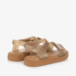 Mini Melissa-Girls Gold Glitter Sandals | Childrensalon Outlet