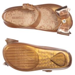 Mini Melissa-Girls Gold Jelly Shoes | Childrensalon Outlet
