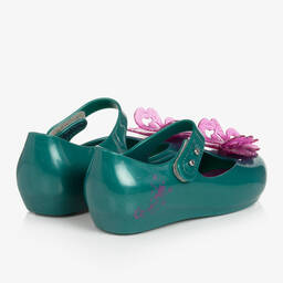 Mini Melissa-Girls Green & Pink Disney Jelly Ballerinas | Childrensalon Outlet