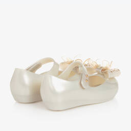 Mini Melissa-Girls Ivory Jelly Pumps  | Childrensalon Outlet