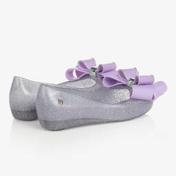 Mini Melissa-Сиреневые резиновые балетки с бантиками | Childrensalon Outlet