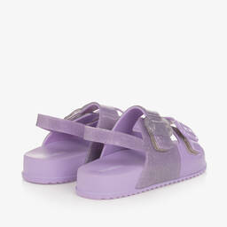 Mini Melissa-Girls Lilac Purple Velcro Sandals | Childrensalon Outlet