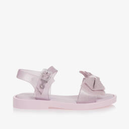 Mini Melissa-Girls Lilac Sparkle Bow Sandals | Childrensalon Outlet