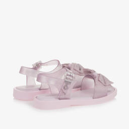 Mini Melissa-Girls Lilac Sparkle Bow Sandals | Childrensalon Outlet