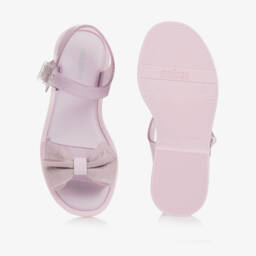 Mini Melissa-Girls Lilac Sparkle Bow Sandals | Childrensalon Outlet