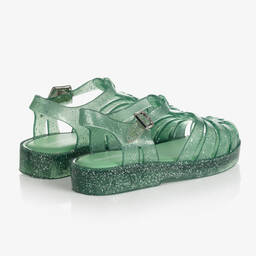 Mini Melissa-Girls Mint Glitter Jelly Shoes | Childrensalon Outlet