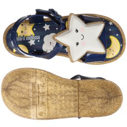 Mini Melissa-Girls Navy Blue Jelly Sandals | Childrensalon Outlet