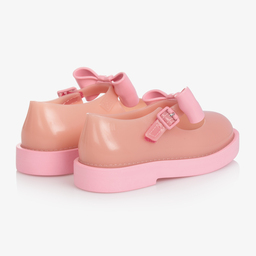 Mini Melissa-Girls Pink Bow Jelly Shoes | Childrensalon Outlet