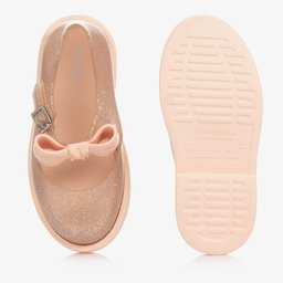 Mini Melissa-Girls Pink Bow Jelly Shoes | Childrensalon Outlet