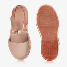 Mini Melissa-Girls Pink Bow Jelly Shoes | Childrensalon Outlet
