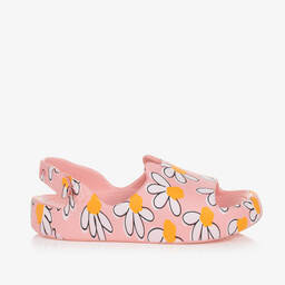 Mini Melissa-Girls Pink Daisy Print Sandals | Childrensalon Outlet