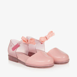 Mini Melissa-Girls Pink Glitter Jelly Shoes | Childrensalon Outlet