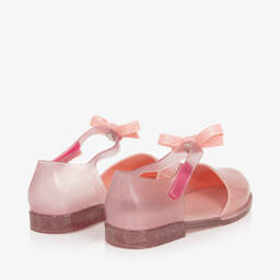 Mini Melissa-Girls Pink Glitter Jelly Shoes | Childrensalon Outlet