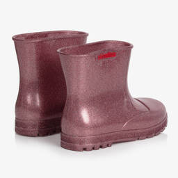 Mini Melissa-Розовые резиновые сапоги с блестками | Childrensalon Outlet