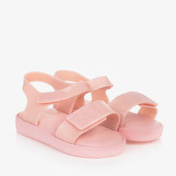 Mini Melissa-Girls Pink Glitter Sandals | Childrensalon Outlet
