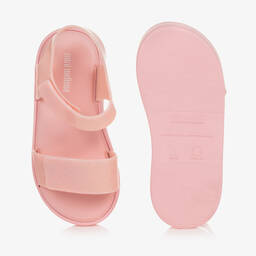 Mini Melissa-Girls Pink Glitter Sandals | Childrensalon Outlet
