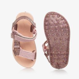 Mini Melissa-Girls Pink Velcro Sandals | Childrensalon Outlet