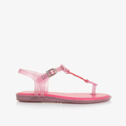 Mini Melissa-Girls Rosy Heart Charm Sandals | Childrensalon Outlet