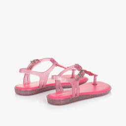 Mini Melissa-Girls Rosy Heart Charm Sandals | Childrensalon Outlet