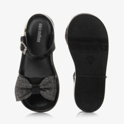 Mini Melissa-Girls Sparkle Bow Jelly Sandals | Childrensalon Outlet