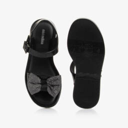 Mini Melissa-Girls Sparkling Bow Jelly Sandals | Childrensalon Outlet