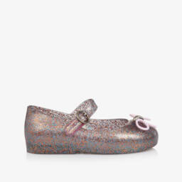 Mini Melissa-حذاء بناتي بنفسجي لامع مع فيونكة | Childrensalon Outlet