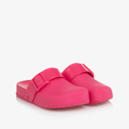 Mini Melissa-Girls Sweet-Scented Pink Slip-Ons | Childrensalon Outlet