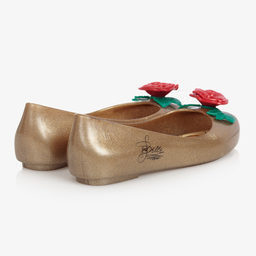 Mini Melissa-Золотистые резиновые туфли Disney | Childrensalon Outlet