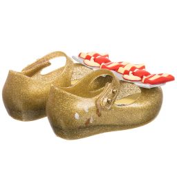Mini Melissa-Gold Dumbo Jelly Shoe  | Childrensalon Outlet