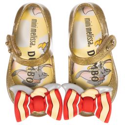 Mini Melissa-Gold Dumbo Jelly Shoe  | Childrensalon Outlet