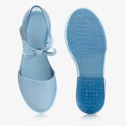 Mini Melissa-Голубые резиновые туфли с бантиками | Childrensalon Outlet