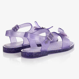 Mini Melissa-Junior Girls Lilac Bugs Jelly Sandals | Childrensalon Outlet