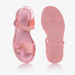 Mini Melissa-Junior Girls Pink Bugs Jelly Sandals | Childrensalon Outlet