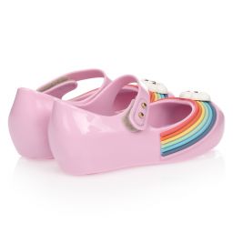 Mini Melissa-Сиренево-розовые резиновые туфли с облачками | Childrensalon Outlet