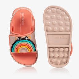 Mini Melissa-Розовые резиновые сандалии с радугой и единорогом | Childrensalon Outlet