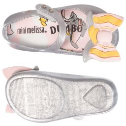 Mini Melissa-Silver Dumbo Jelly Shoes  | Childrensalon Outlet