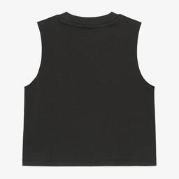 Mini Rodini-Black Graphic Cotton Sleeveless T-Shirt | Childrensalon Outlet
