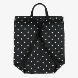 Mini Rodini-Black Polka Dot Drawstring Bag (34cm) | Childrensalon Outlet