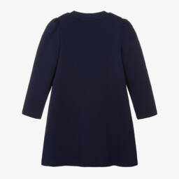 Mini Rodini-Blue Bow Organic Cotton Dress | Childrensalon Outlet