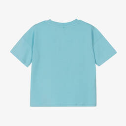 Mini Rodini-Blue Cotton Ritzratz T-Shirt | Childrensalon Outlet