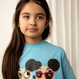 Mini Rodini-Blue Cotton Ritzratz T-Shirt | Childrensalon Outlet