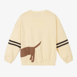 Mini Rodini-Boys Beige Pup Patterned Sweater | Childrensalon Outlet