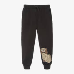 Mini Rodini-Boys Black Dog Graphic Trousers | Childrensalon Outlet