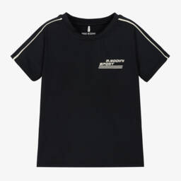 Mini Rodini-Boys Black Sporty Quick-Dry Tee | Childrensalon Outlet