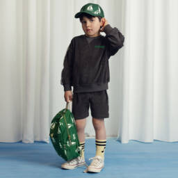 Mini Rodini-Свитшот из угольного махрового полотна для мальчиков | Childrensalon Outlet